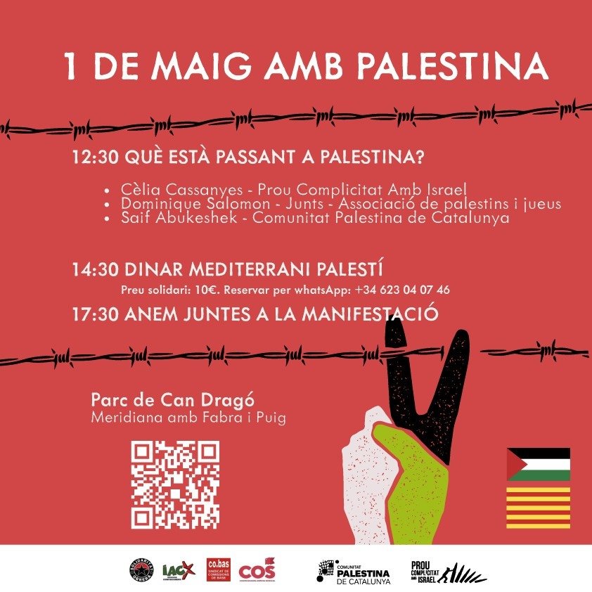 Aquesta tarda .@correntroig serem a la manifestació del #PrimerdeMaig juntament amb .@cobas_ i la resta del sindicalisme alternatiu i de classe. Contra la pujada dels preus, la carestia de la vida i la precarietat laboral. #1DeMayo