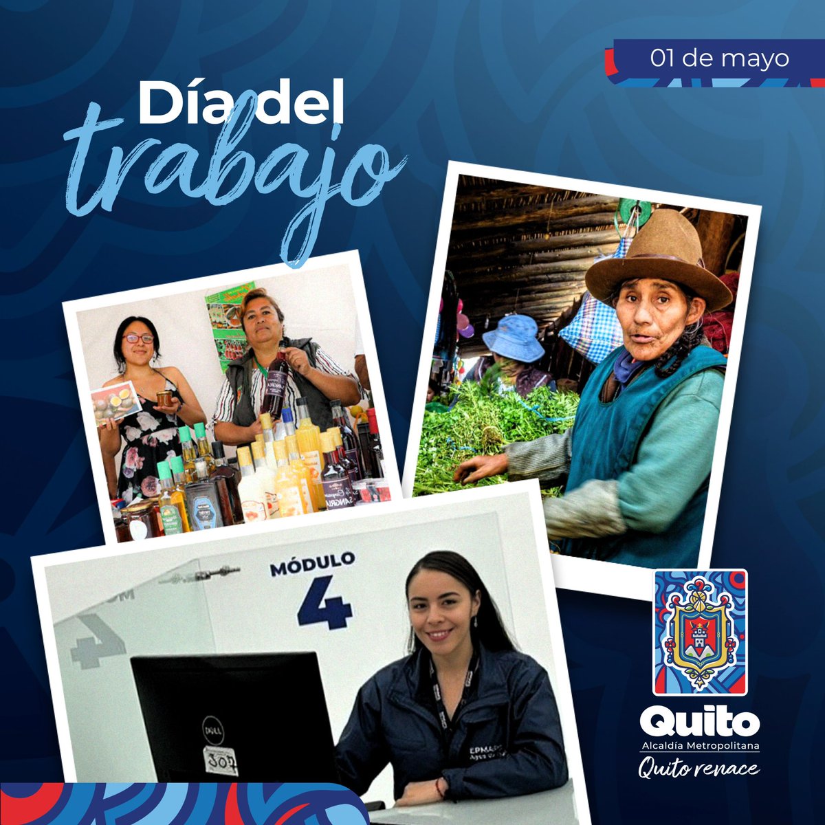 👩‍🌾👷‍♂️ #QuitoConMemoria | Hoy, 01 de mayo, se conmemora la lucha histórica y la labor incansable de todos los trabajadores. Juntos construimos una sociedad más justa, equitativa y con derechos. #QuitoRenace🍃.