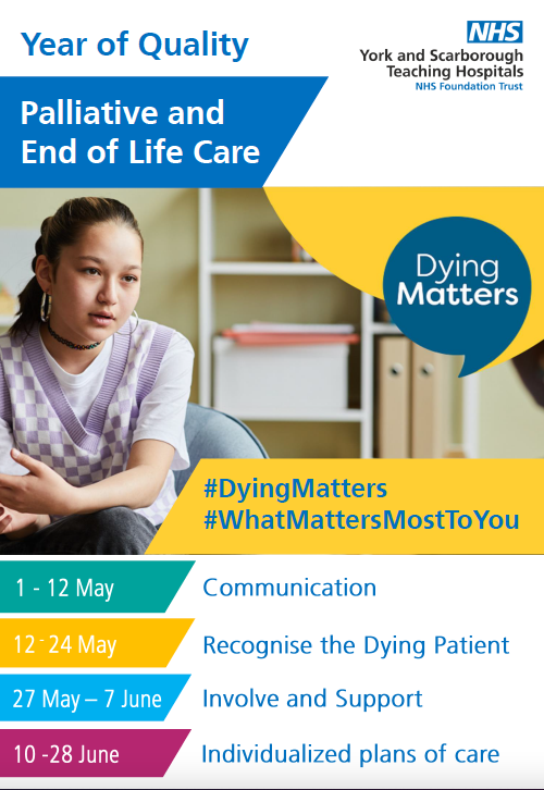 hospiceuk.org/our-campaigns/… PC and EOLC #YearOfQuality of @YSTeachingNHS begins today with the #Dyingmattersawareness week . Please see the list of all activities in @DyingMatters website @hospiceuk @SaintyMartin @DebbieBayes @SartainKj @jem_clancy @bacbut28 @MYDeputyCNurses