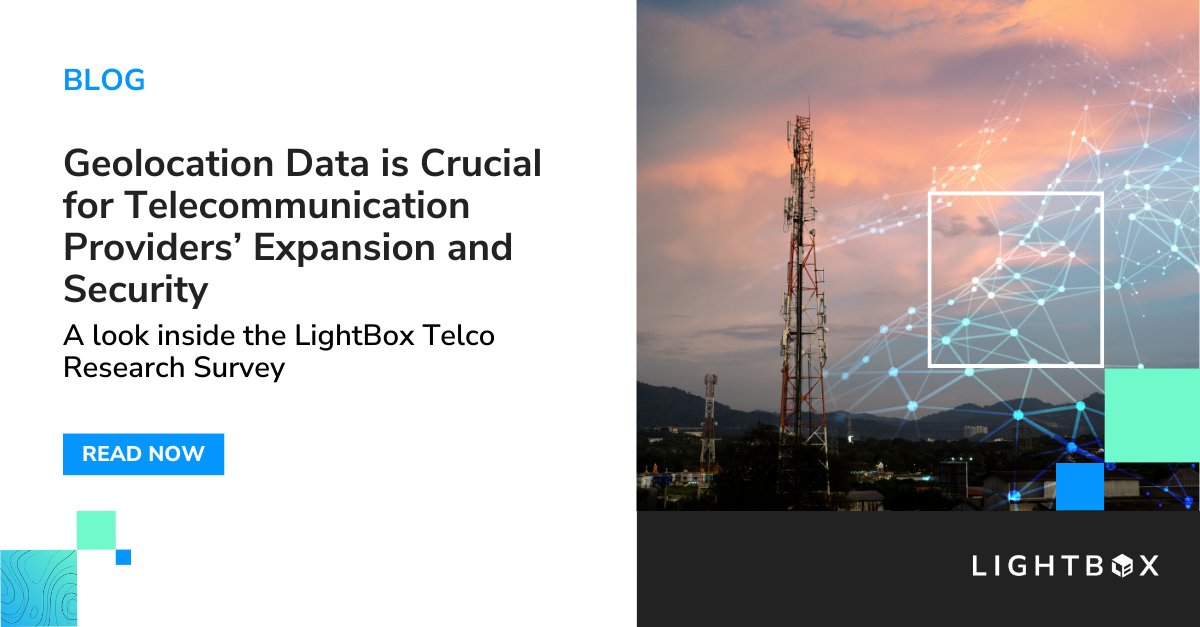 Telecommunication providers will heavily depend on geolocation data to expand their networks, reach underserved areas and combat cyberattacks.  

#LightBox #Telecommunications #Broadband #LocationIntelligence #5G #Telecom #LocationData

info.lightboxre.com/l/330311/2024-…
