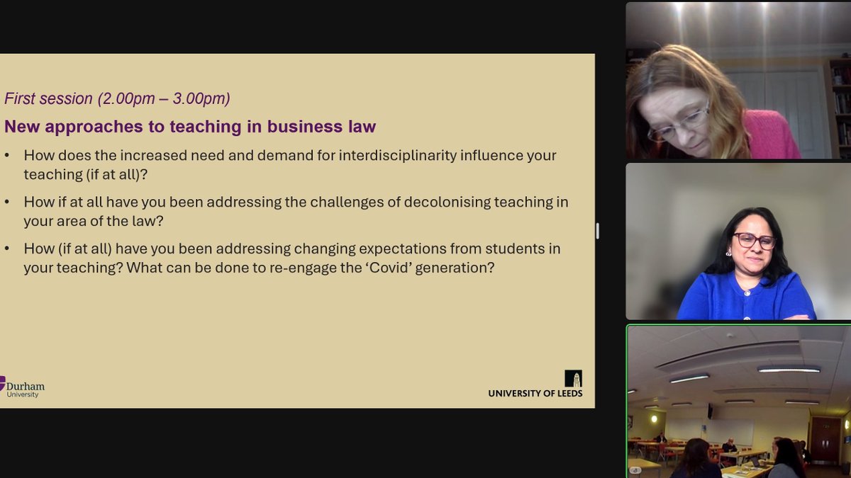 Workshop on approaches to teaching business law organized by @durham_uni @Law_Leeds @ViragBlazsek