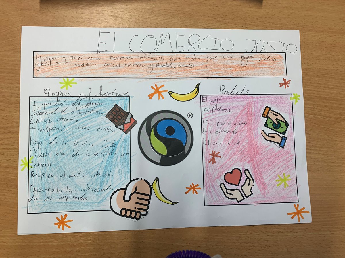 Our year 9 Spanish groups have being doing some fantastic work on Fair Trade recently in lesson. Well done Year 9 Spanish!