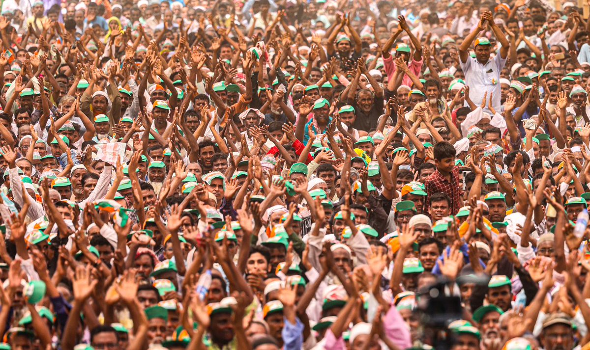 Congress General Secretary Priyanka Gandhi's road show and rallies in Dhubri Aasam. ' The Arrogance of the BJP leaders has come to that level that they are saying they will change the Constitution of India that we have maintained for 75 years that protects the rights of the…