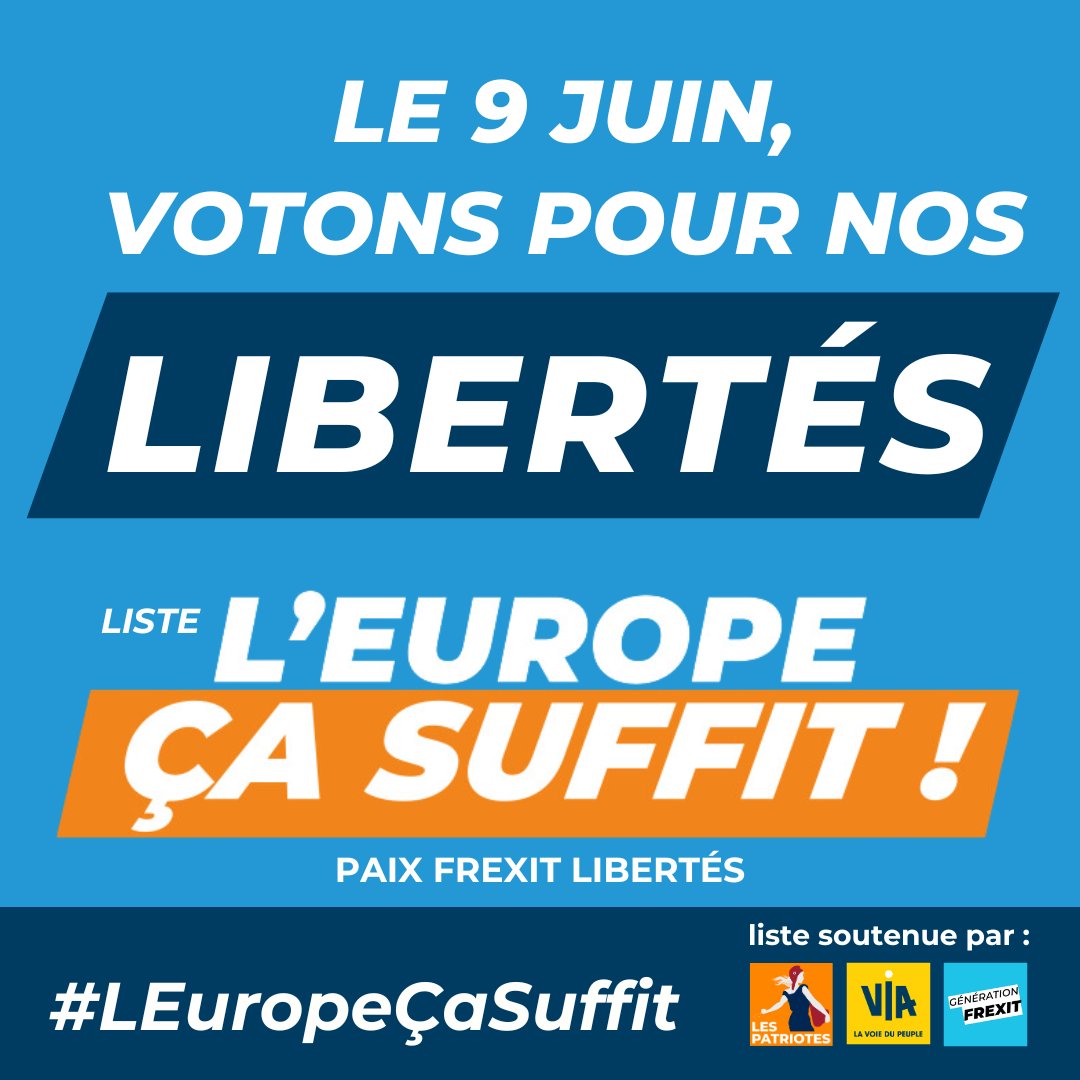 Parmi les partis ayant des candidats #Europeennnes2024 seuls 2 ont AGIT pour les LIBERTÉS en luttant concrètement contre le liberticide #PassDeLaHonte #Covid19. 
Les soignants non piqués, en particulier, s'en souviennent.
C'est une des raisons de leur coalition  #LEuropeCaSuffit.