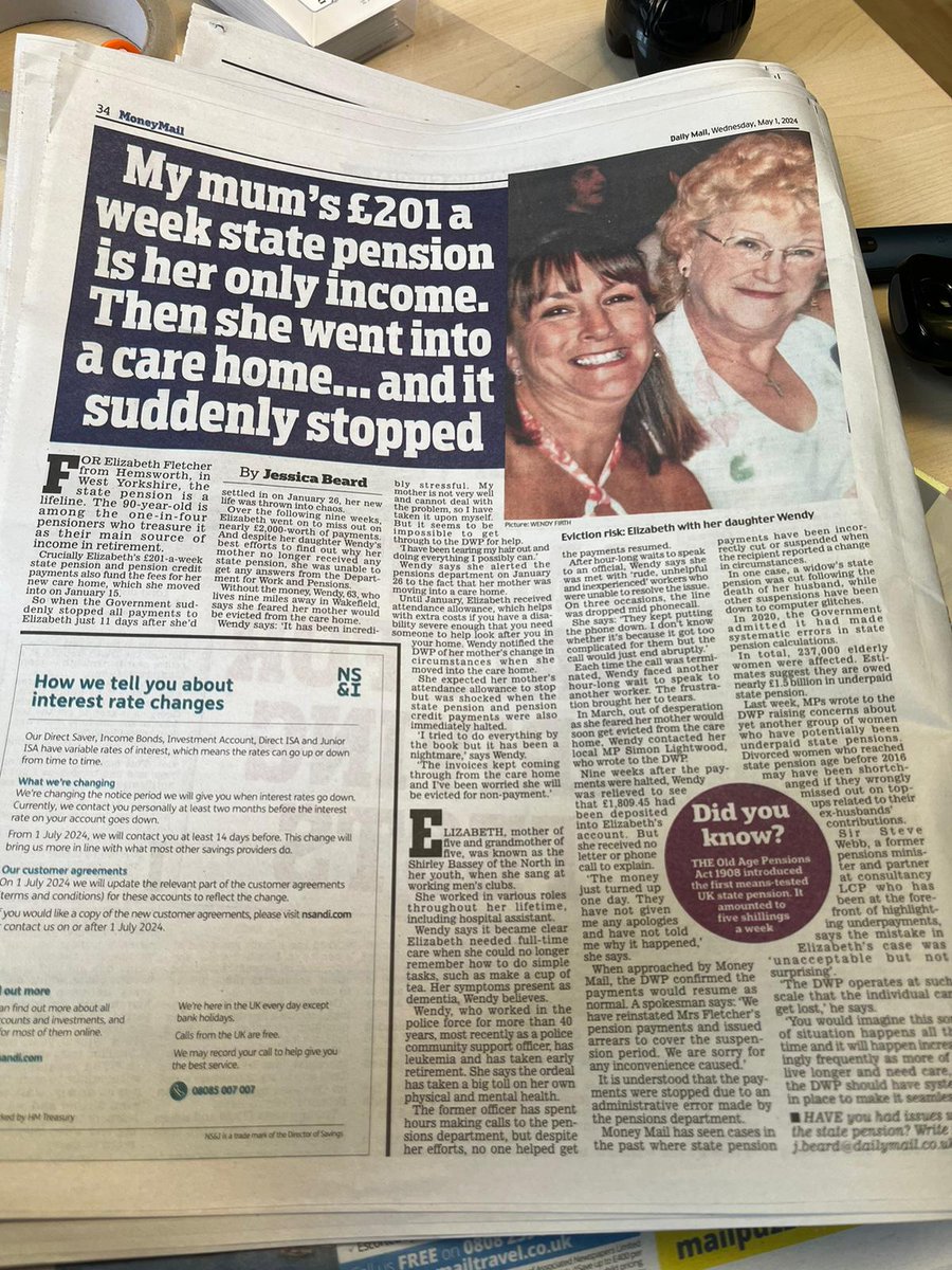 The @DailyMailUK wrongly said it was the Wakefield Labour MP who dealt with this case. It was actually myself who sorted this.