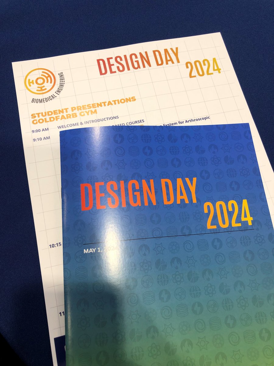 #DesignDay24 is underway! Join BME in Goldfarb Gym for student presentations until 11:30 a.m.