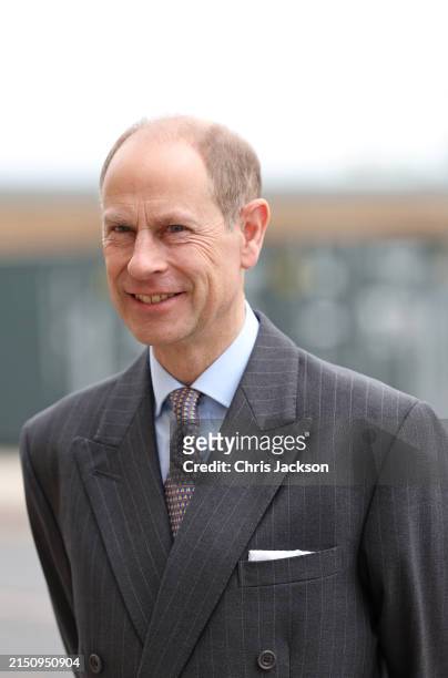 Prince Edward, Duke of Edinburgh arrives at Osel Enterprises, Wight Crystal Bottling Plant on May 01, 2024 in Newport, Isle of Wight, UK. (Photo by Chris Jackson/Getty Images)