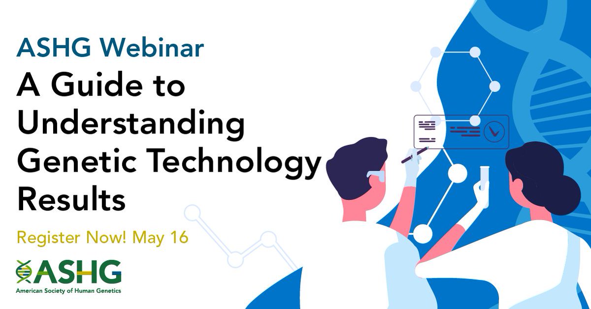 Did you enjoy our webinar on the uses of genetic technology?🔬Join the Public Education & Awareness (PEAC) Committee for part two, on May 16, for a guide on how to understand the results of this technology. Register Now: learning.ashg.org/products/a-gui… #ASHG #HumanGenetics