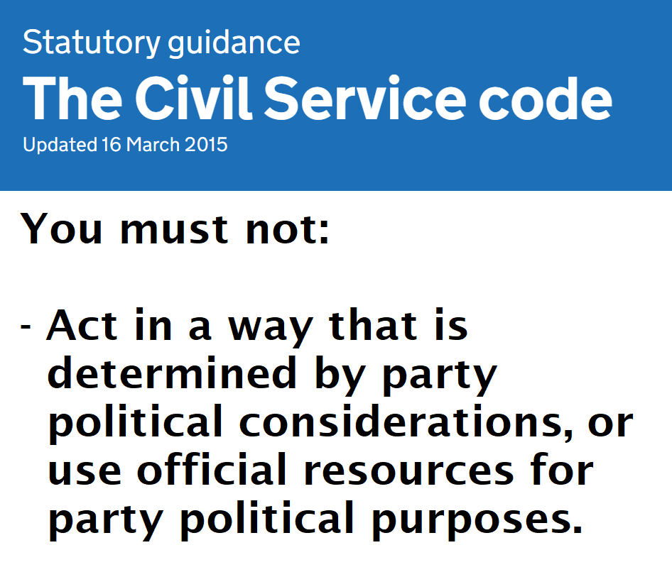 @ukhomeoffice Using @ukhomeoffice social media accounts for political propaganda on behalf of the Conservative Party just ahead of an election day is a clear breach of the Civil Service Code. Not that this would worry the crooks in charge of the current government.