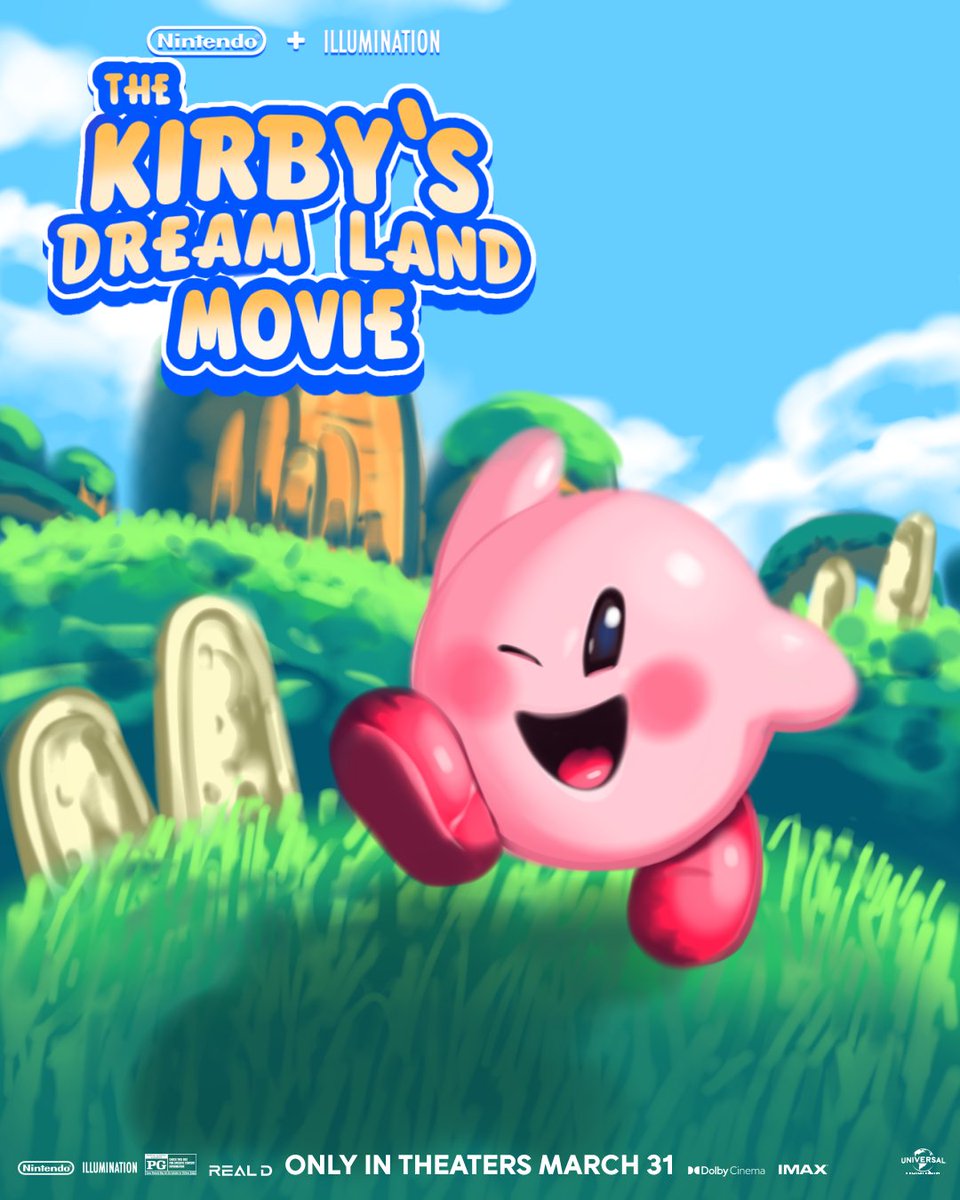 I forgot to post this, but here's a kirby movie poster I made months ago for April fools, but never got to post it 
#Kirby #Fanart #digitalart