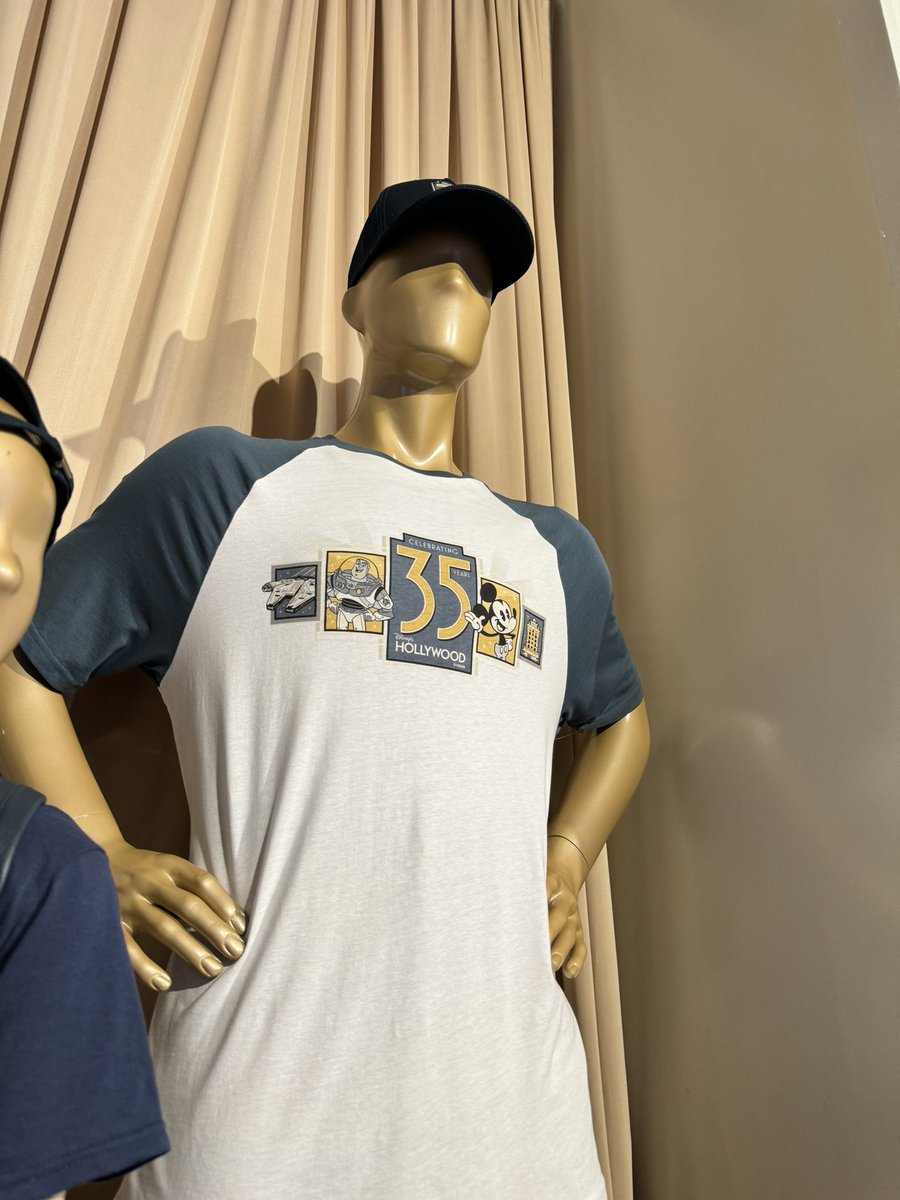 Here’s a look at the 35th Anniversary Merch available today at Disney’s Hollywood Studios! The light blue T-Shirt is an Annual Passholder Exclusive! 🧵@waltdisneyworld @visitorlando