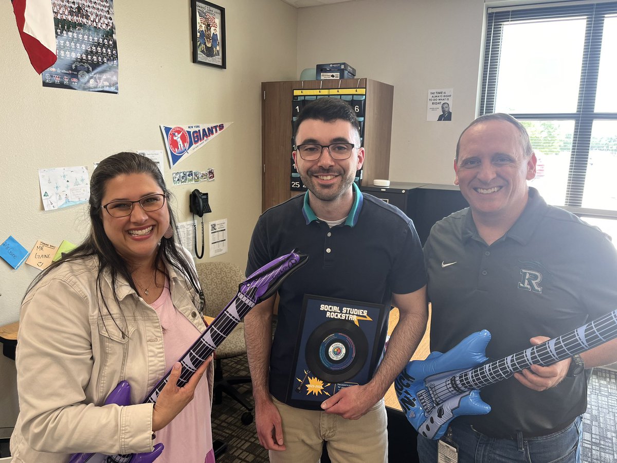 Congratulations to @ReedyLions Spring Social Studies Rock Star Teacher JT Gaines . “JT balances a positive classroom with demanding excellence and genuine learning from his students.” #FISDElevate #Rockstar