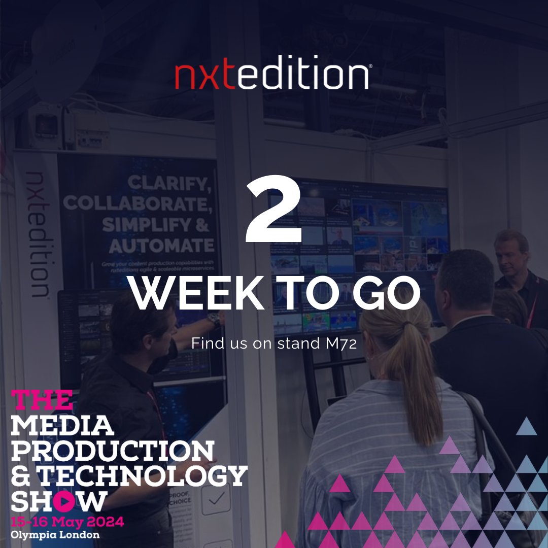 Only two weeks to go until #MPTS2024! Join us at stand M72 and discover how nxtedition makes storytelling frictionless for journalists and creatives. Book your meeting with us to learn more: bit.ly/49U1wuo @mediaprodshow #BroadcastingEvolved #storytelling