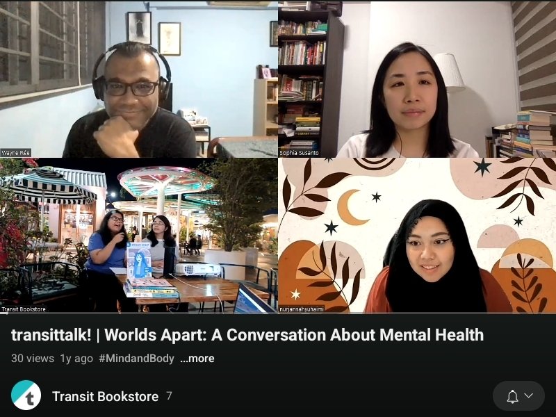 In this transittalk! we talked about "Worlds Apart: A Conversation About Mental Health' a collection from our #MindandBody theme! 

This book was published by <a href="/DEcomics_Sg/">Difference Engine</a> access this link to watch the video✨️ youtu.be/pLw6kzW_i3o?si…