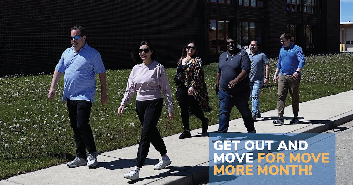 🌟 Let's step into #MoveMoreMonth! We believe in the power of movement for a healthier, happier workplace! 💪 We're celebrating Move More Month by lacing up our sneakers and taking an afternoon walk around our office building. #HealthyWorkplace #WellnessWednesday #OfficeWalk