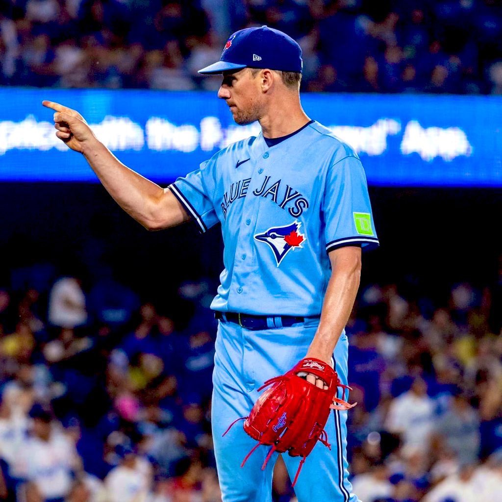 The hound takes the mound this afternoon! Win the series!! #BlueJays #TOTheCore