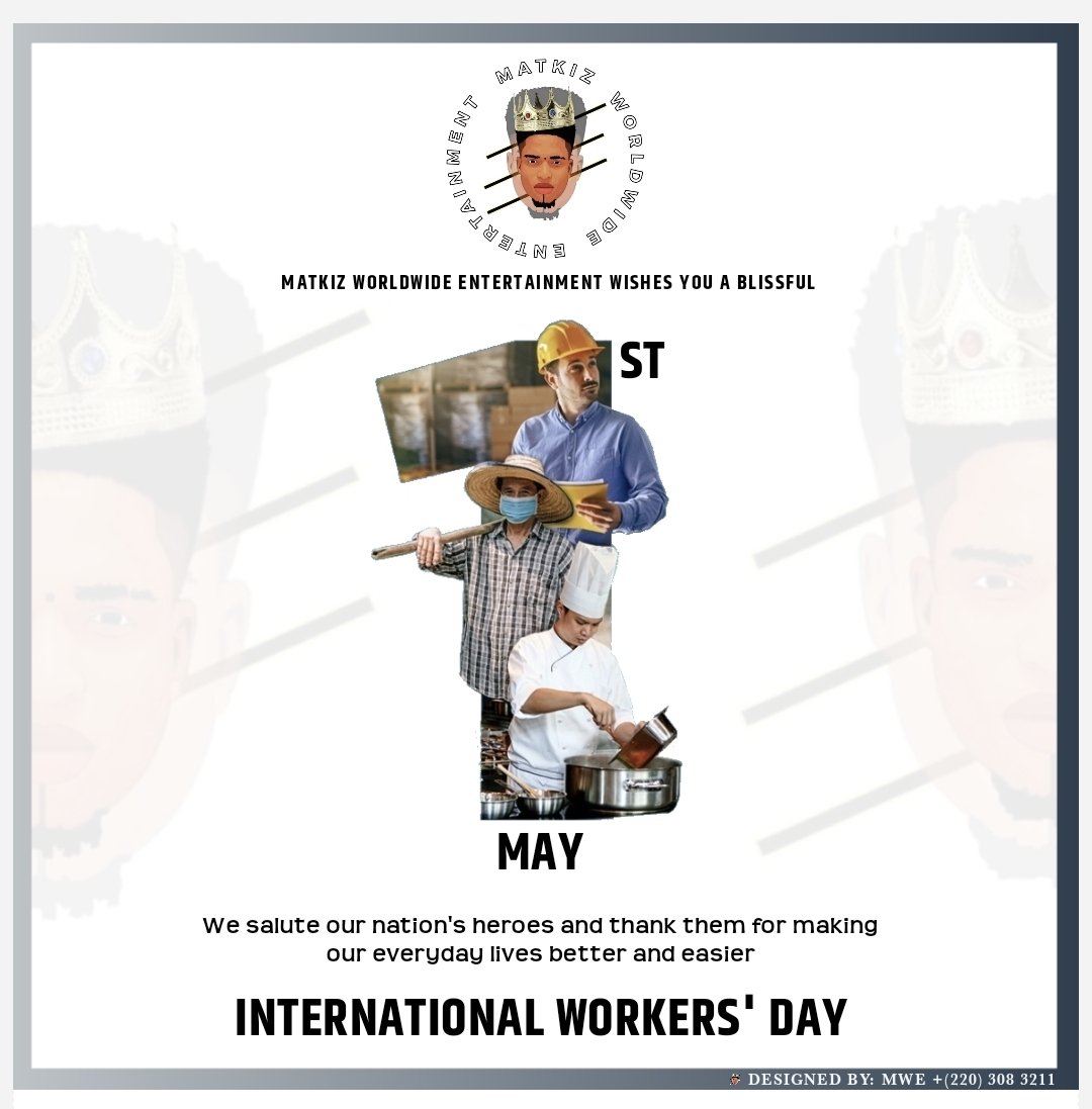MatkizWorldwide's tweet photo. @MatkizWorldwide wishes you a blissful INTERNATIONAL WORKERS' DAY

We salute our nation's heroes and thank them for making
our everyday lives better and easier.

Designed By:  @iam_matkiz

#matkizworldwideentertainment
#1May
#may2024
#internationalworkersday
#workersday2024 https://t.co/yNpfdOYLsr