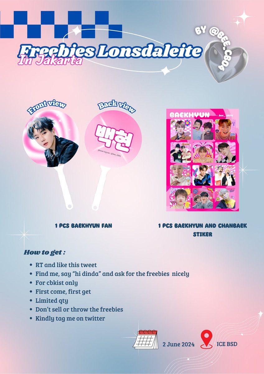 ✨🍓LONSDALEITE IN JAKARTA 🍓✨

Freebies by @bee_cb04 

How to get :
1. RT & Like this tweet
2. Say 'hi dinda”
3. For cbkist only
4. Limited qty
5. ⁠First come, First get !

🗓️ 2 June 2024
📍 Indonesia Convention Exhibition (ICE BSD)
🕑 TBA

#LONSDALEITEinJakarta