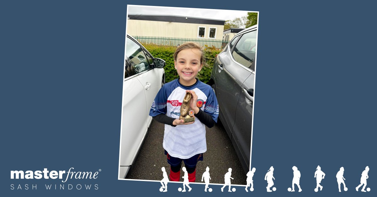 The girls from Witham Town Football clubs under 8 Yellows girls team have been playing some wonderful football and coming along so much.

Here’s the most recent player of the match, after scoring her first ever goal.
 
#SashWindows #Windows #Fenestration #grassroutesfootball