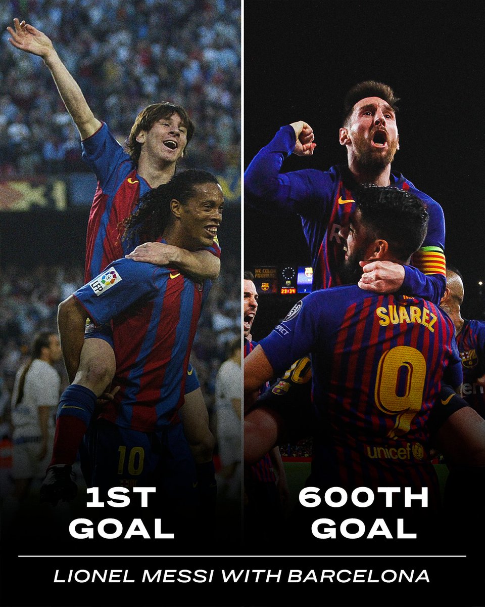 May 1st, 2005: Messi scores his first goal for Barcelona ✅ May 1st, 2019: Messi scores his 600th goal for Barcelona ✅