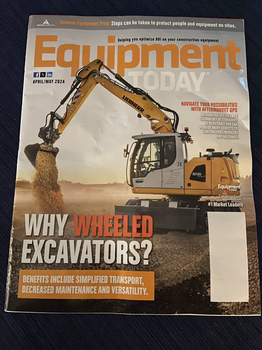 Check out this @EquipmentToday cover! 😍 Thanks @LH_Construction for this gorgeous image.