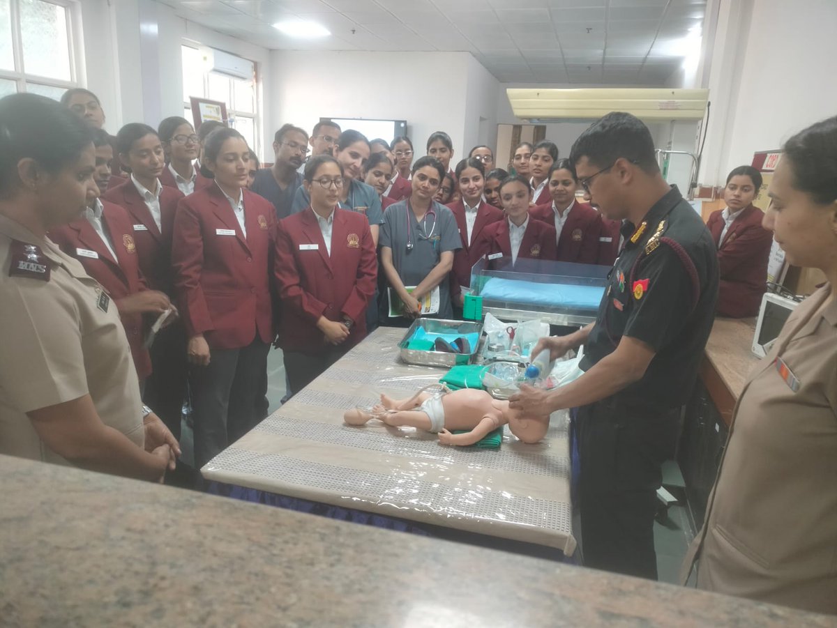 #InternationalDayofMidwife2024 on theme 'Sustainablde Midwifery:Caring for Tomorrow's World' celebrated @ College of Nursing, AH (R&R), N Delhi today. A hands-on skill intensive training module conducted on mechanism of labor & Neonatal Resuscitation Programme to empower midwives