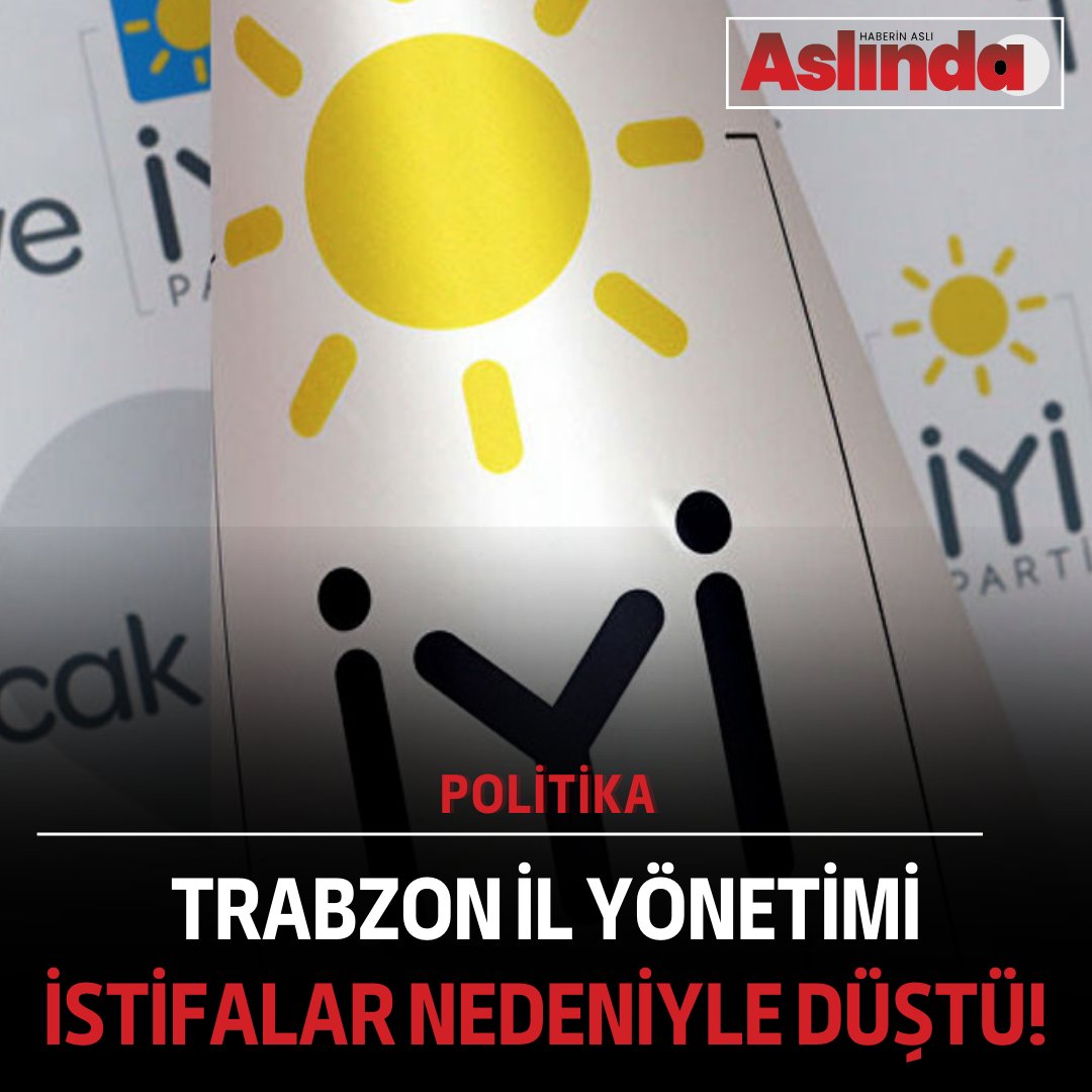 📌İYİ Parti Trabzon İl Yönetimi istifalar nedeniyle düştü! 🗣️İYİ Parti Trabzon İl Başkanı Fatma Başkan: Yaşanan olaylardan sonra sağlıklı bir çalışma ortamı kalmadığını düşünüyorum! aslinda.com/iyi-parti-trab…