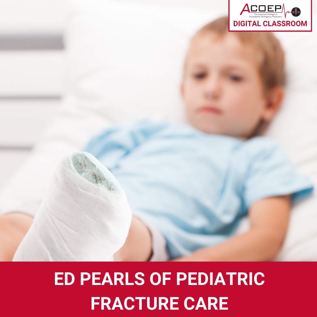 Shaping expertise in pediatric fracture care at ACOEP's Digital Classroom! 🩹👶 Join us as we uncover invaluable 'ED Pearls' in the emergency setting. #ACOEPEducation Learn More: acoep.peachnewmedia.com/store/seminar/…