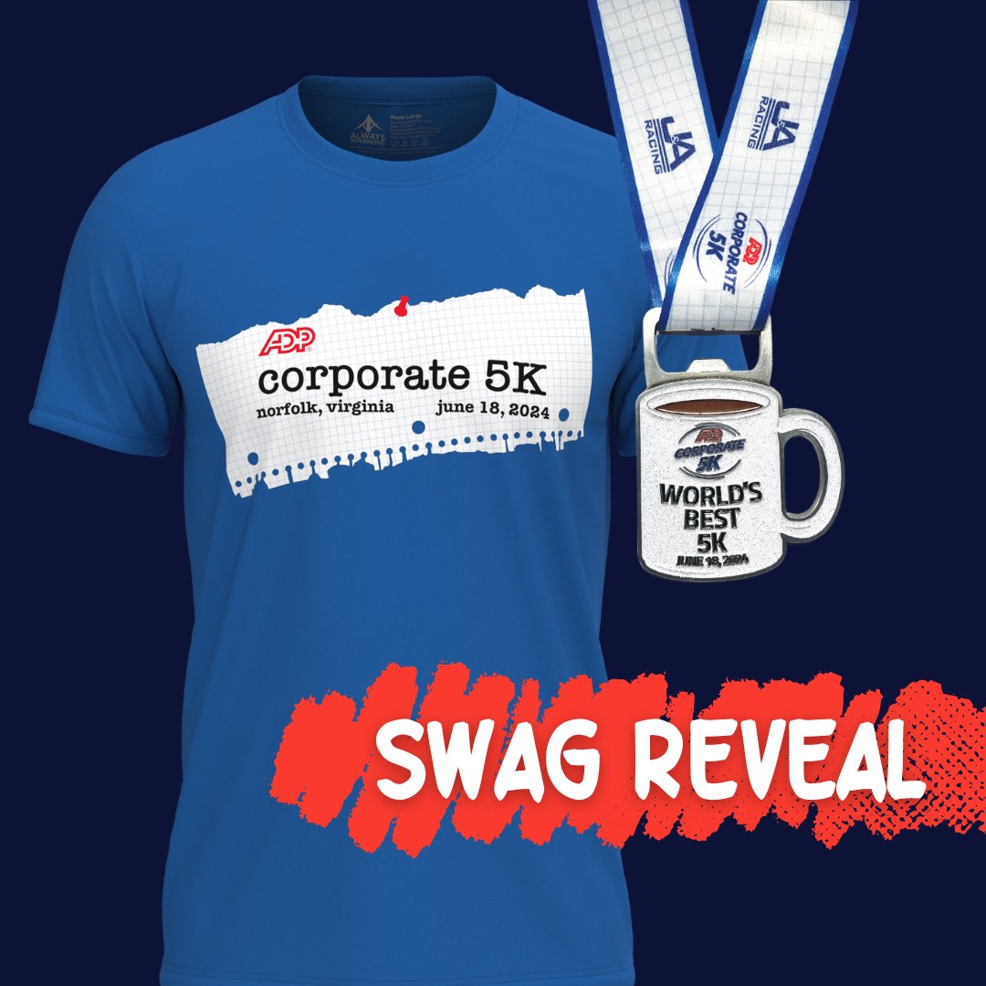IMPORTANT MEMO: The @ADP Corporate 5K presented by @BonSecours swag is here! Don’t worry, we won’t tell on you for taking a break to check out the goods!

Haven't registered with your team yet? Or ready to start a team? 👉 norfolkcorporate5k.com

#runnowworklater #corporate5k