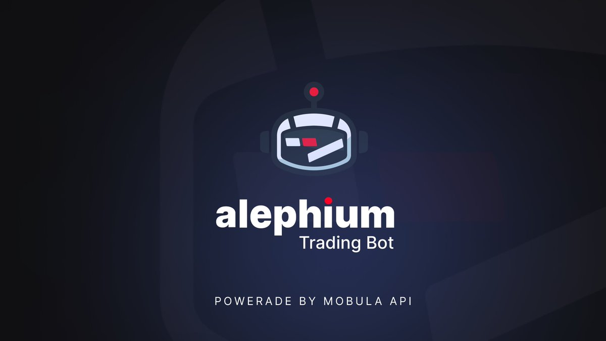 Mobulaio's tweet image. Mobula is excited to be powering @alphtradingbot ⚡️

AlphTradingBot is a trading bot on @alephium chain, that will be using Mobula API to fetch token prices, 24h price changes and trending tokens.
