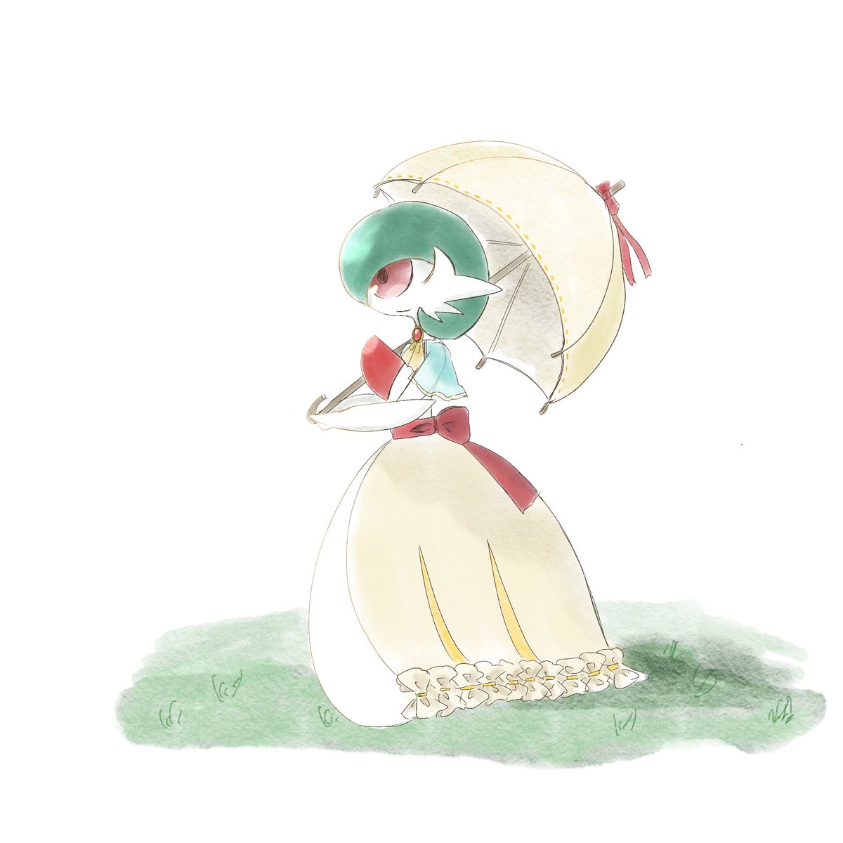 初夏ナイト👗⛱️
#サーナイト
#Gardevoir
#ポケモンイラスト