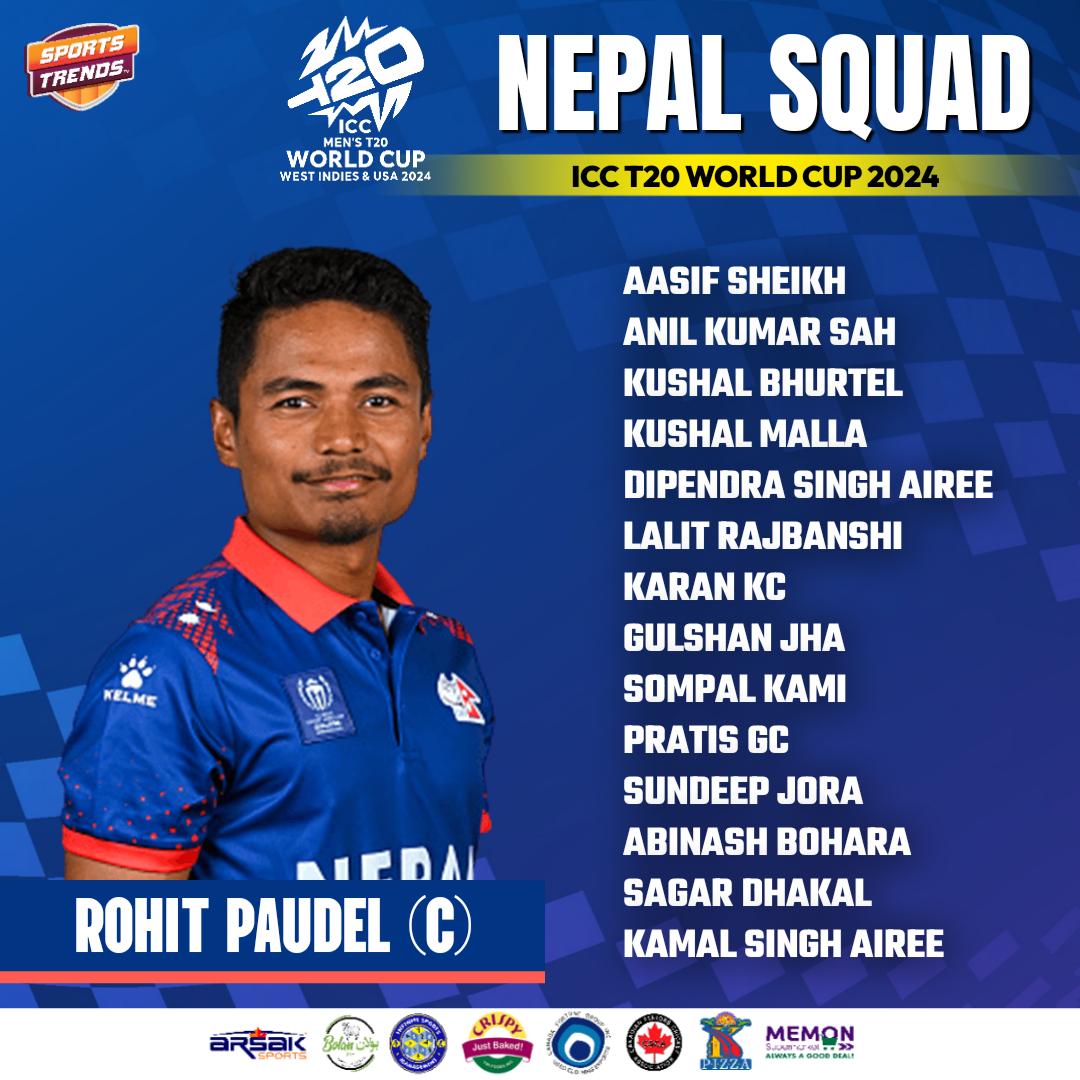 Nepal Squad For ICC T20 World Cup 2024 🏏🏆

#Cricket #Nepal #T20WorldCup #T20WorldCup2024 #IPL2024 #NepalCricket #SportsTrendsCan #SportsTrendsCanada