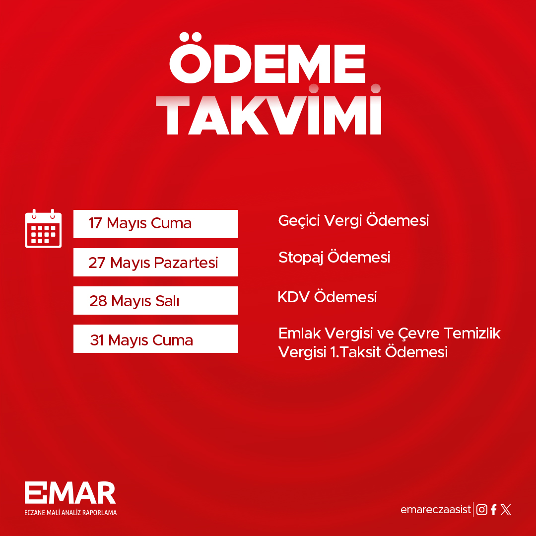 Dikkat!

Mağduriyet yaşamamak için mayıs ayı ödemelerini son güne bırakmadan yapmayı unutmayın...

Ödeme takvimini not edin, işinizi kolaylaştırın...

#emar #eczaasist #emareczaasist #eczanemuhasebesi #enflasyonmuhasebesi #eczaneişletmeciliği #eczanemiyönetiyorum