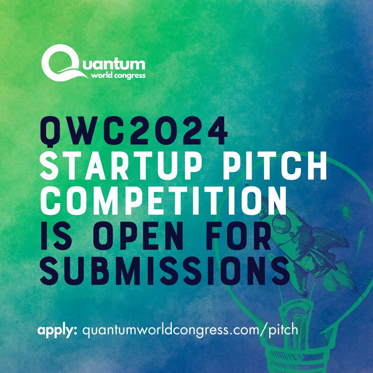 ❗The #QWC2024 Startup Pitch Competition is open for submissions! And here's everything you need to know to apply to this year's competition: quantumworldcongress.com/pitch

#QWC2024 #QuantumWorldCongress #Quantum #QuantumTech #QuantumConvergence #QuantumTechnology #QuantumAI