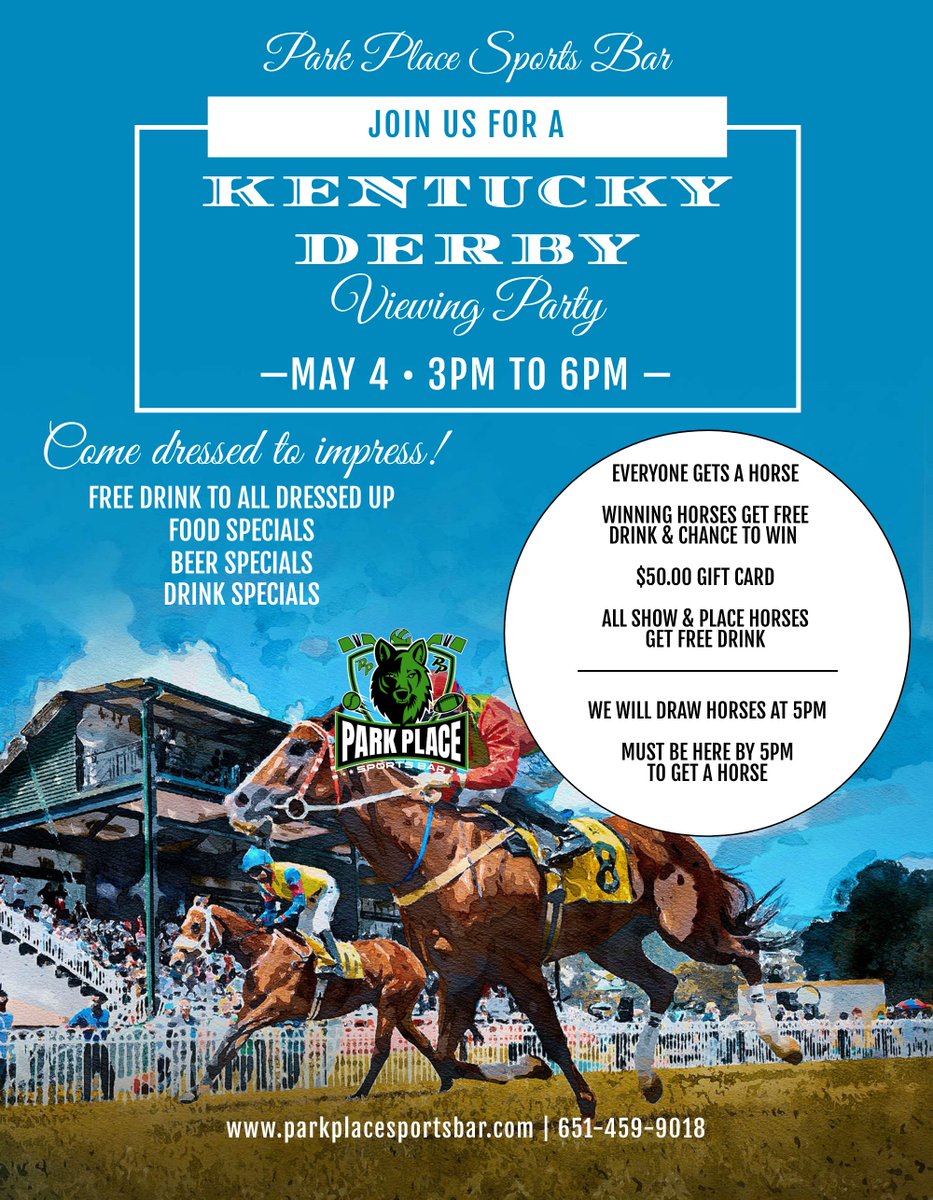 Fun 🎉weekend coming up! We have Cinco De Mayo Specials & the 🏇Kentucky Derby Party! #foodspecials #drinkspecials #beerspecials #games #parkplacesportsbar #horseracing