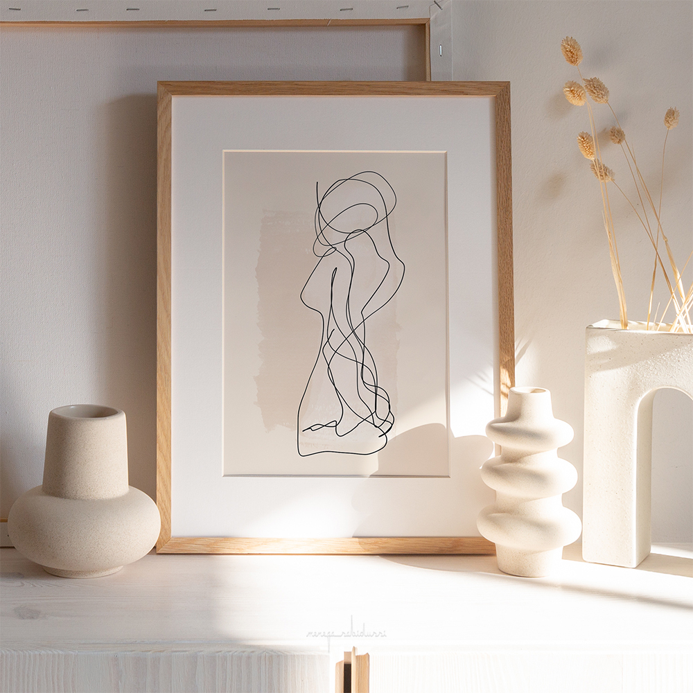 As One | Minimal Abstract Line Drawing by Menega Sabidussi @society6 One line #minimalism #illustration #ink #intimate #romantic #nude #abstract #artprint #wallart #kunstdruck #abstraktekunst #scandi #scandinavian #society6 society6.com/product/as-one…