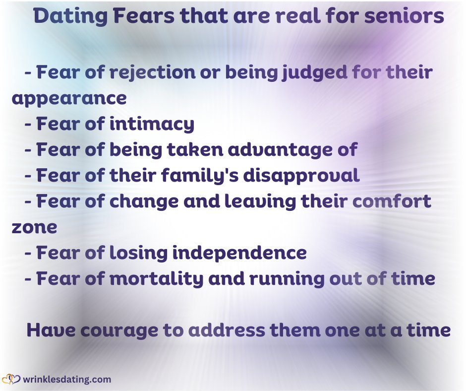 Working on fears one by one will be freeing...

#seniordating   #smartdating   #maturedating   #singleover60   #relationship   #loveover60   #seniorsingleslove   #lovestories   #loveafter50