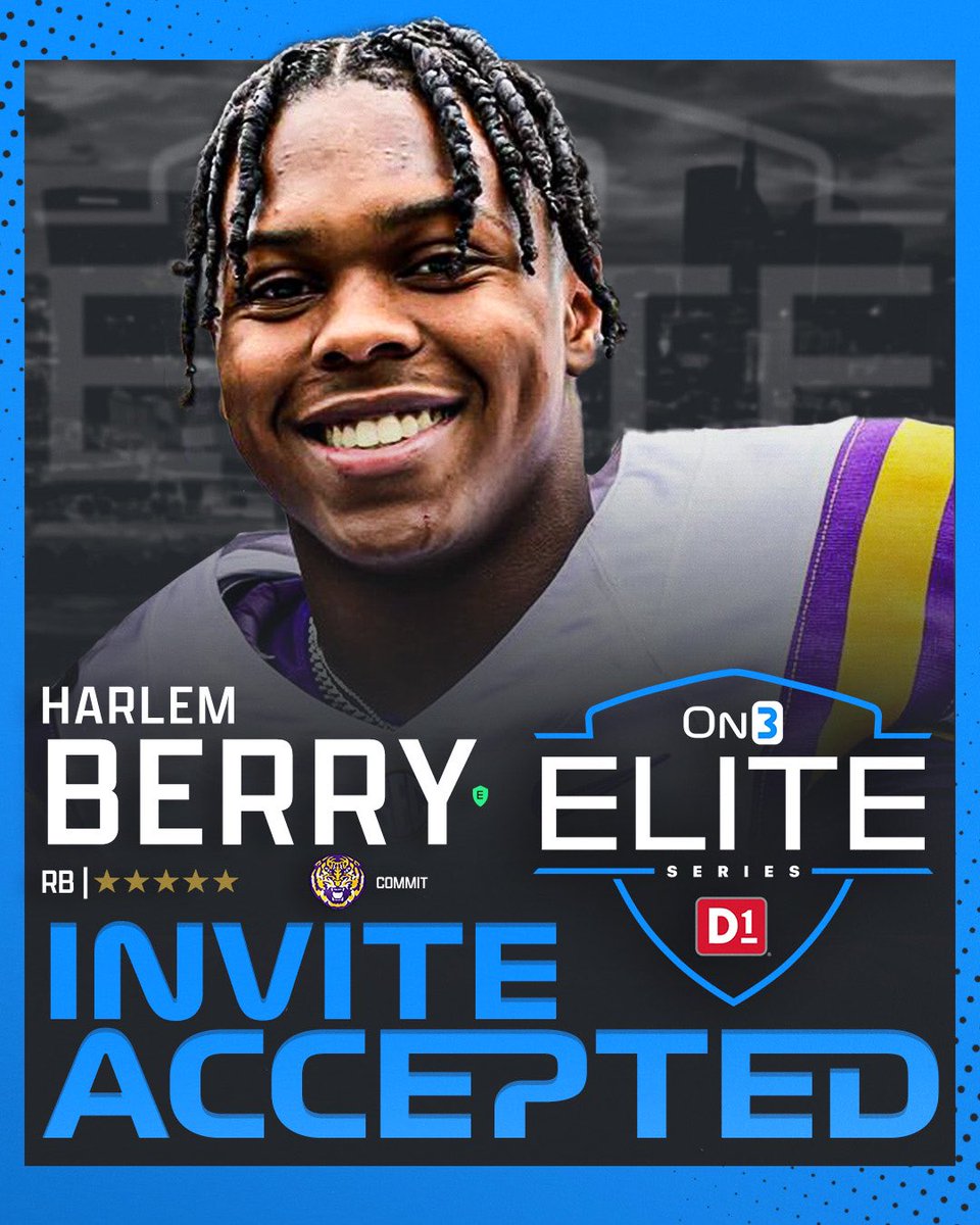 5-star LSU RB commit, Harlem Berry is Elite Verified… You know what that means, next stop, Nashville 🙌 on3.com/os/news/2024-o…