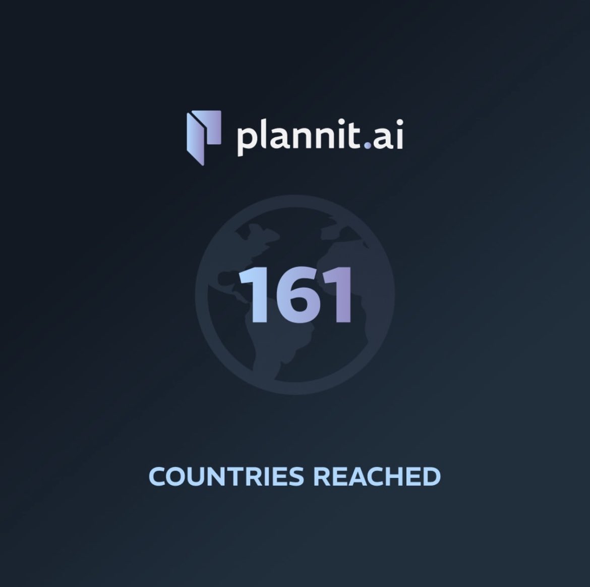 PlannitAi's tweet image. Plannit Al is worldwide and has hit a milestone of 5,000+ Business Plans generated. 
We want to thank everyone for supporting the platform and finding value in it! Happy Planning
#businessplan #businessplangenerator #plannitai #entrepreneur #businessowner #aibusinessplangenerator