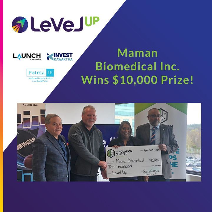Maman Biomedical Inc. won our first LevelUP $10,000 pitch competition impressing the judges with trailblazing products that are disrupting the IVF sector. To learn more visit mamanbiomedical.ca. Applications now open for LevelUP’s 2nd cohort! innovationcluster.ca/programs/start…