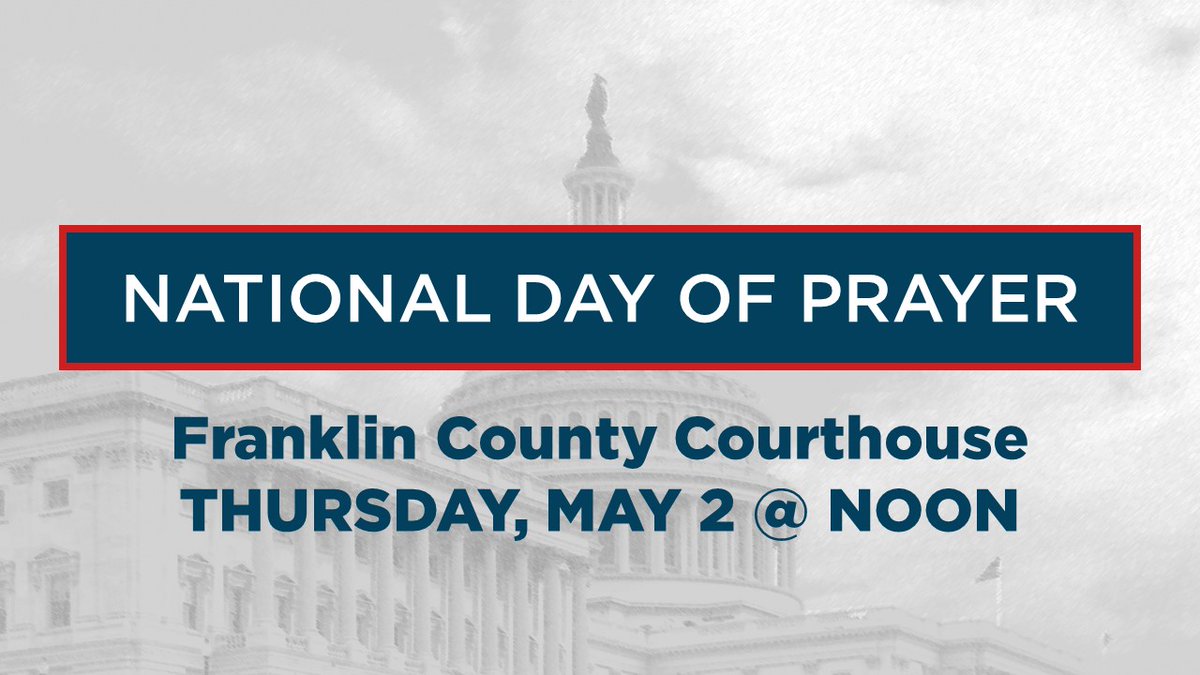 Join us for National Day of Prayer's 73rd year where we will join others in our community to pray for our nation.