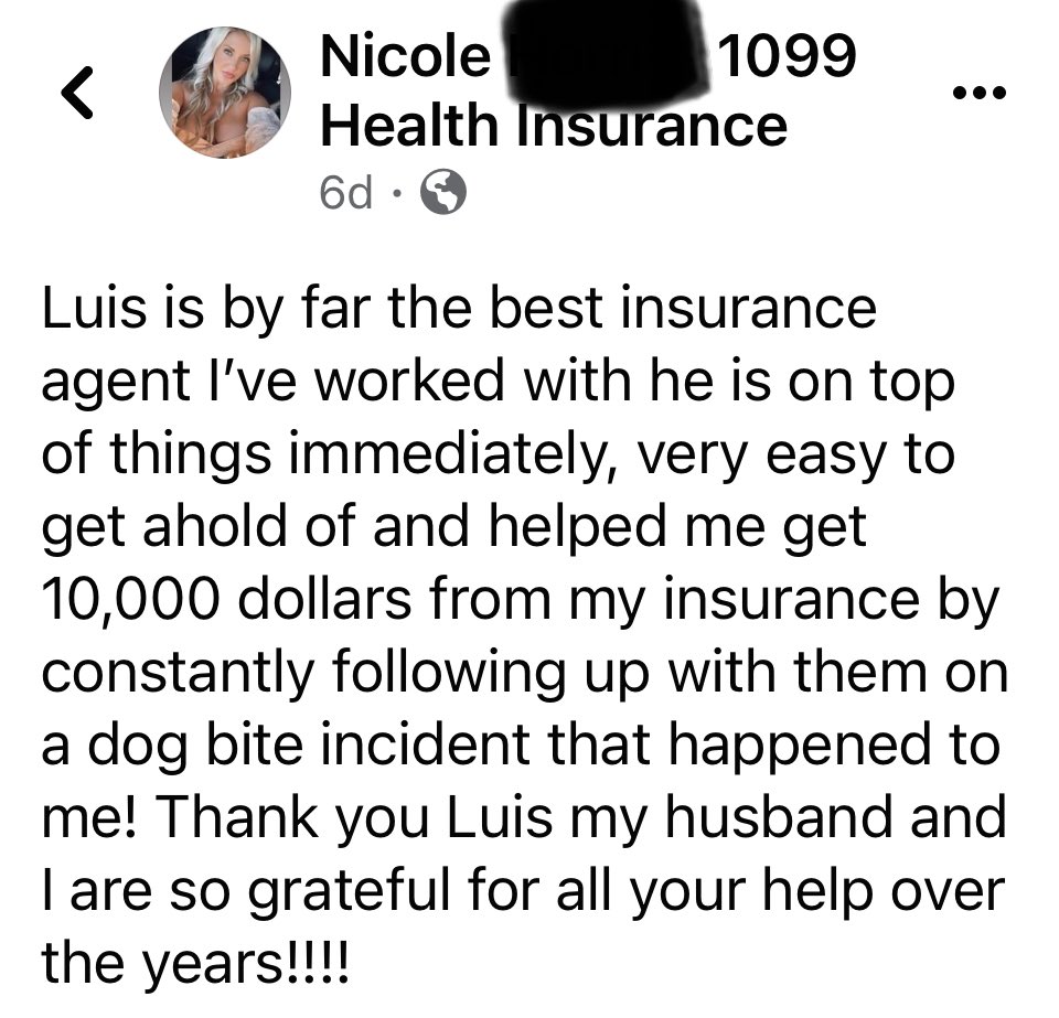 Send me a PM today if you'd like to learn about how I do this for clients.
You should be busy running your business, not following up with silly insurance companies. I work for you, not them.
#selfemployedlife #clientfeedback #clienttestimonials
#healthinsurancesucks #1099life