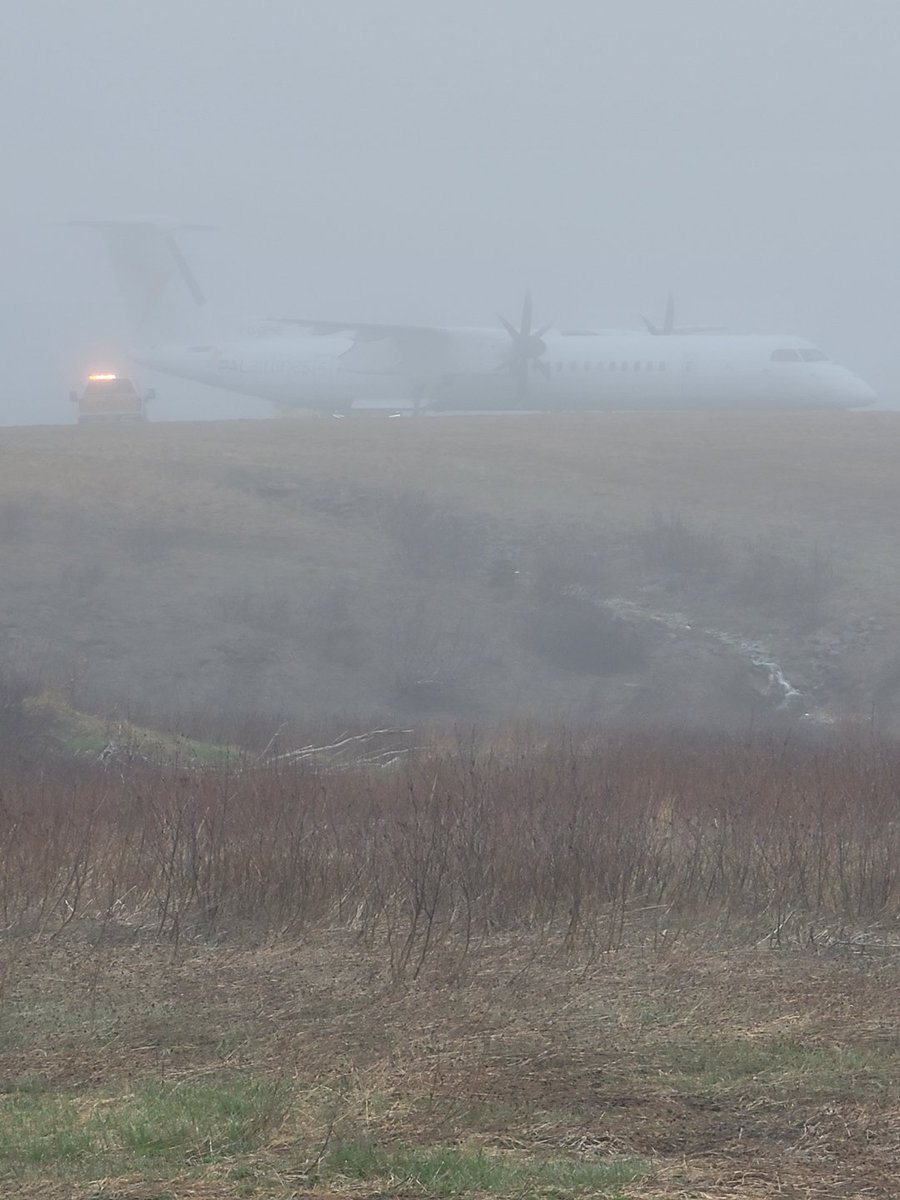 #nltraffic @VOCMNEWS pal flight overshot runway.