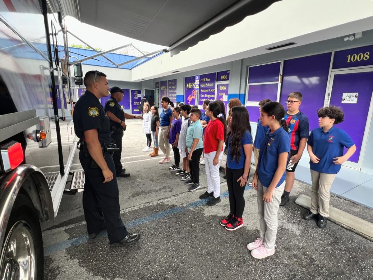 Exciting day at My First Steps Learning School for Career Day! 🌟 Welcoming curious minds from Pre-K to 8th grade, we showcased our equipment and mobile command vehicle. Inspiring future protectors and leaders! 👮‍♀️🚓 #CareerDay #FutureLeaders #CommunityEngagement