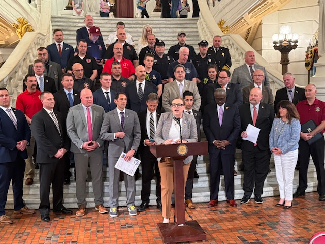 We were proud to stand with our peers at today's press event on HB 1632/SB 365, about post traumatic stress injury protections for first responders. Thank you to the prime sponsors @RepOMara and @senbartolotta. #SupportLawEnforcement