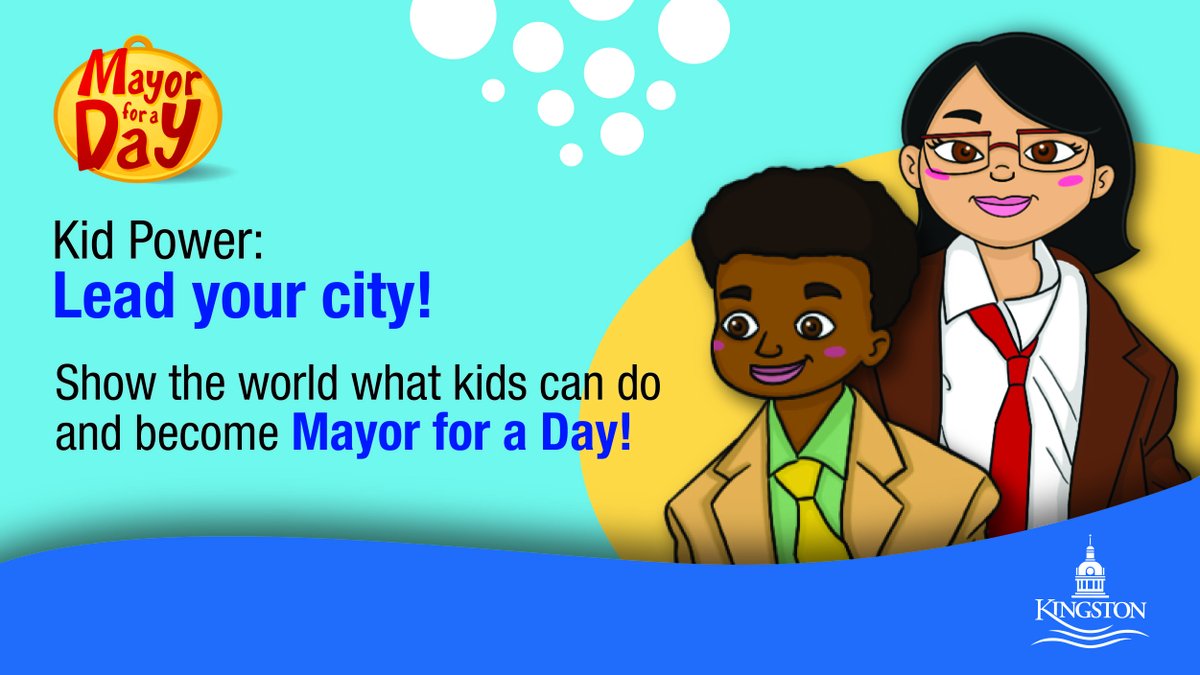 Calling all Grade 5 students! Ready to fill some big shoes? Encourage them to apply for our first-ever Mayor for a Day program and see what it takes to lead your city. Learn more at getinvolved.cityofkingston.ca/mayor-for-a-day
