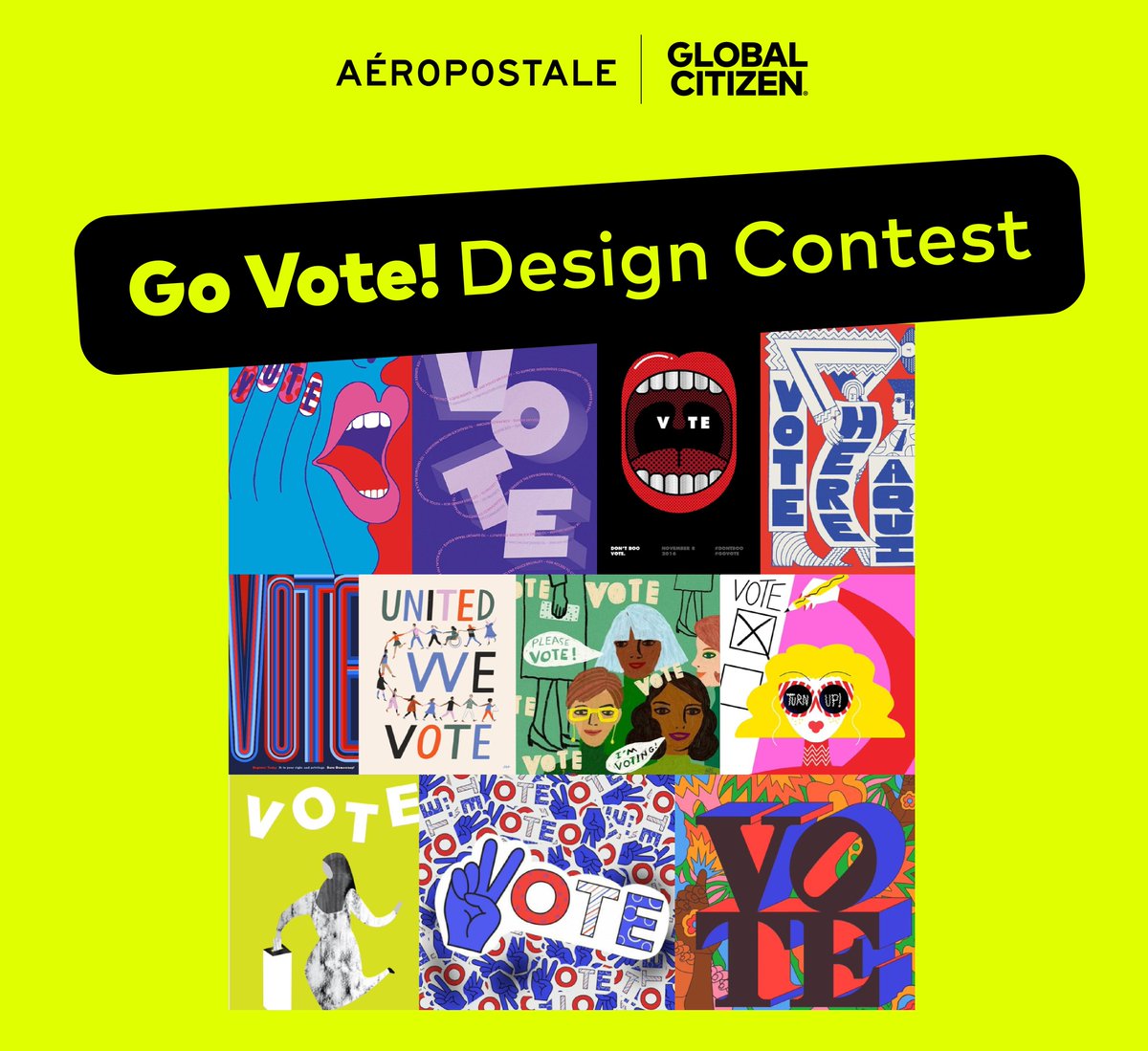 2024 is drumroll, please 🥁 an ELECTION YEAR! & you can make a difference. Design a digital poster to empower people to go out & vote. Your art could inspire an entire generation to raise their voice. Click the link to enter #AeroxGlobalCitizen @GlblCtzn bit.ly/3UQRAhj