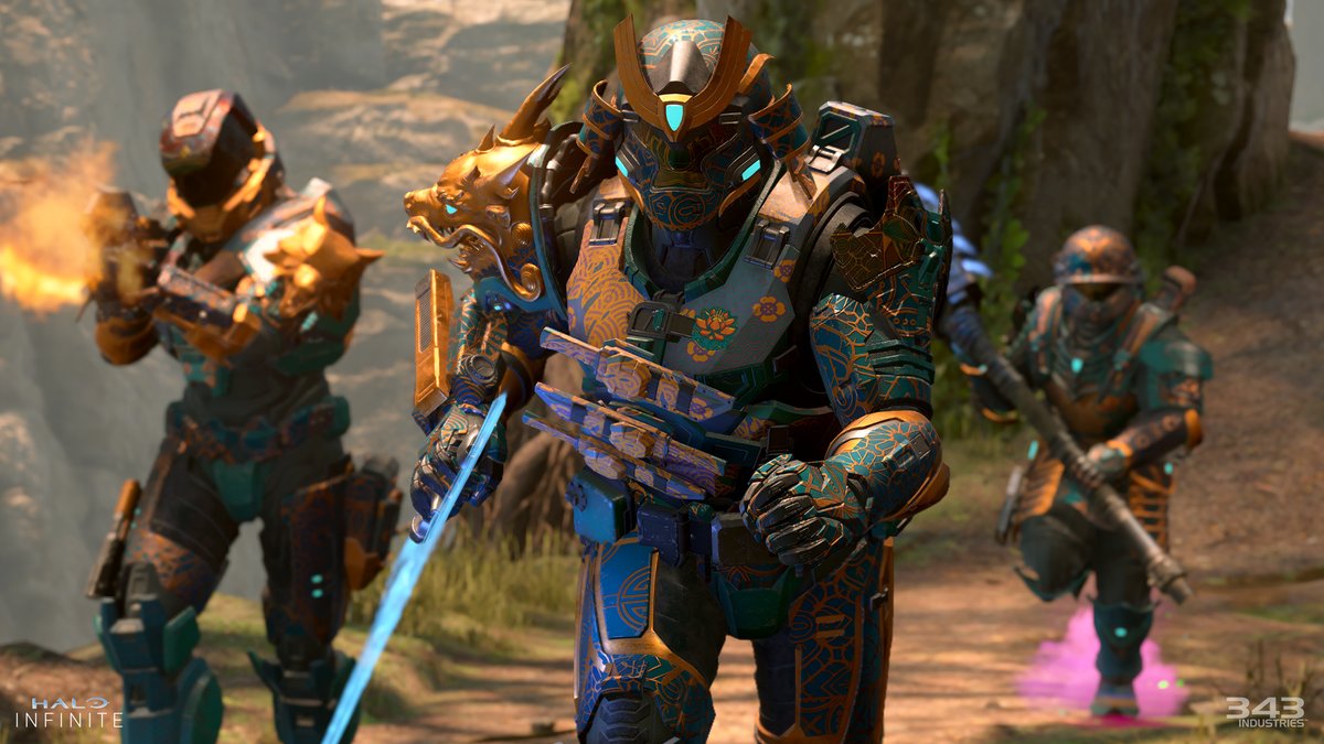 Halo's tweet image. Throughout Asian and Pacific Islander Heritage Month, we honor our colleagues and community for their invaluable contributions to Halo and the world 🌸✨

Log in this month to unlock the #APIHeritageMonth armor coating, visor, nameplate and emblems!