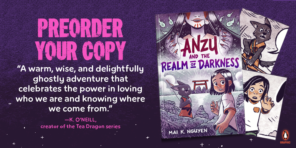 Coming Soon: ANZU AND THE REALM OF DARKNESS by @ohmaipie Will Anzu break the curse, free the spirits of other lost children, and reach the gate home before sunrise or will she be stuck in Yomi forever? On Sale 5/7 🚨