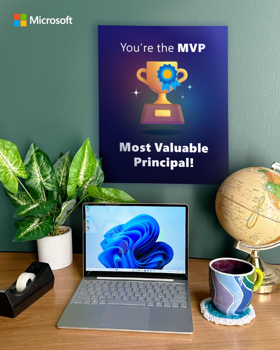 Dear principals: Your hard work empowers students and staff to bring their best selves to school every day. Happy #PrincipalAppreciationDay! #MicrosoftEDU